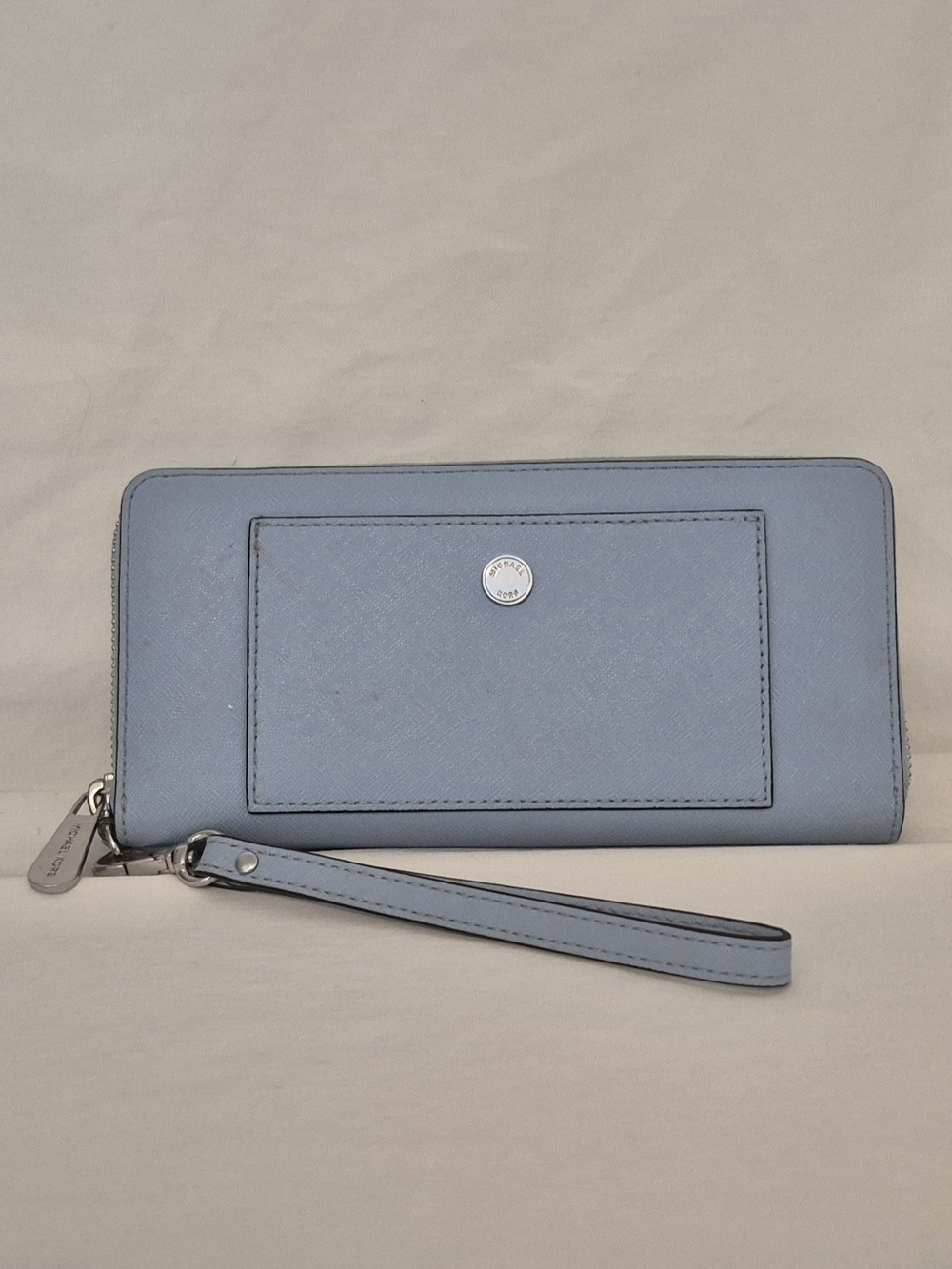 Michael Kors Jet Set Travel Light Blue Wristlet Wallet